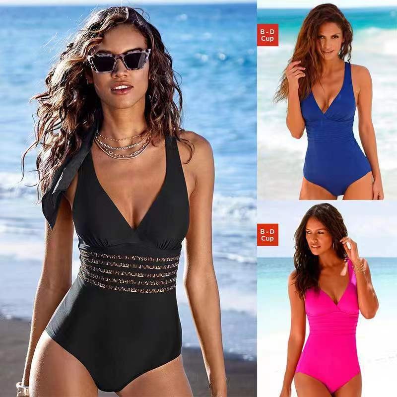 Woman Swimsuit Tankini Solid C - Swimsuit Bikini Ruched 评论和价格