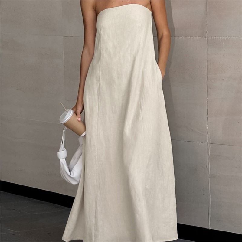 Fashion Elegant Simple Design  - Linen Dress Wrap 评论和价格
