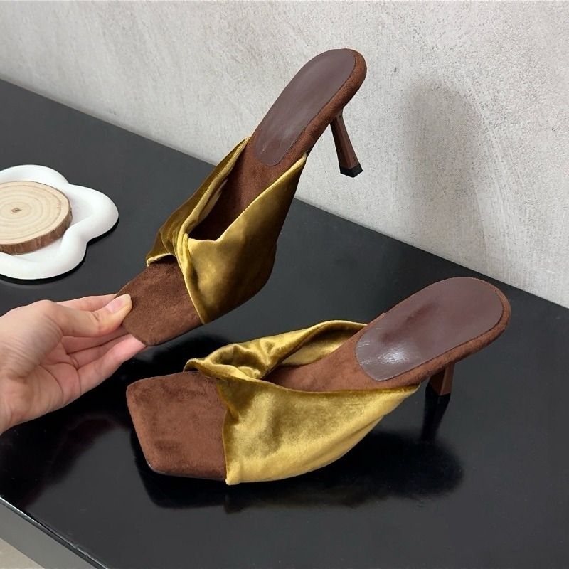 Aneikeh Square Toe Mules Ladie - Sandal Strappy Heeled 评论和价格
