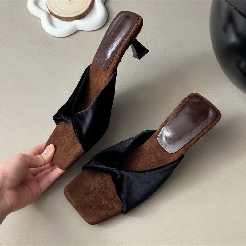 Aneikeh Square Toe Mules Ladie - Sandal Strappy Heeled 评论和价格