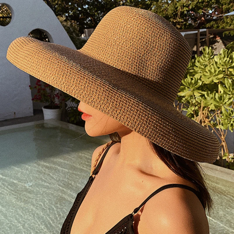 2023 New Summer Ladies Solid P - Hat Floppy Wide 评论和价格