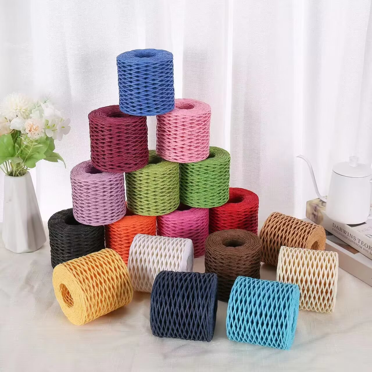190g Raffia Yarn, Straw Paper  - Crochet Bag Raffia 评论和价格