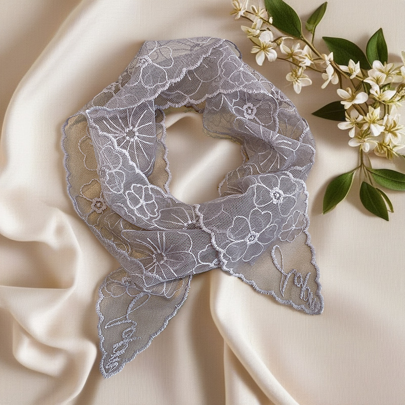Lace French Silk Scarf Retro W - Headband Summer Knit 评论和价格