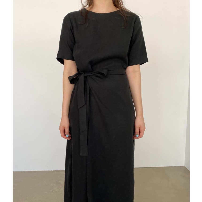 Elegant Cotton Linen Wrap Dres - Linen Dress Wrap 评论和价格