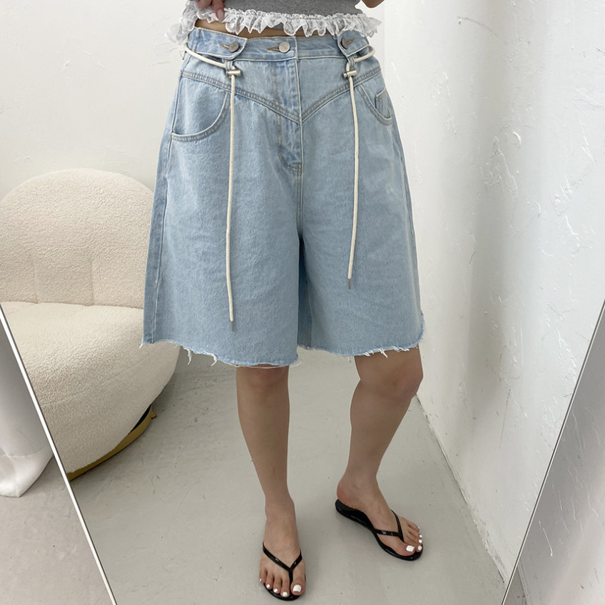 Summer 2026 Chic Fashion Korea - Shorts Denim Frayed 评论和价格
