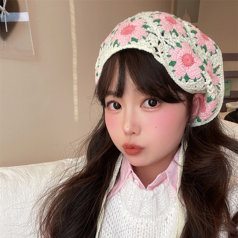 Vintage Weaving Knitting Flowe - Headband Summer Knit 评论和价格