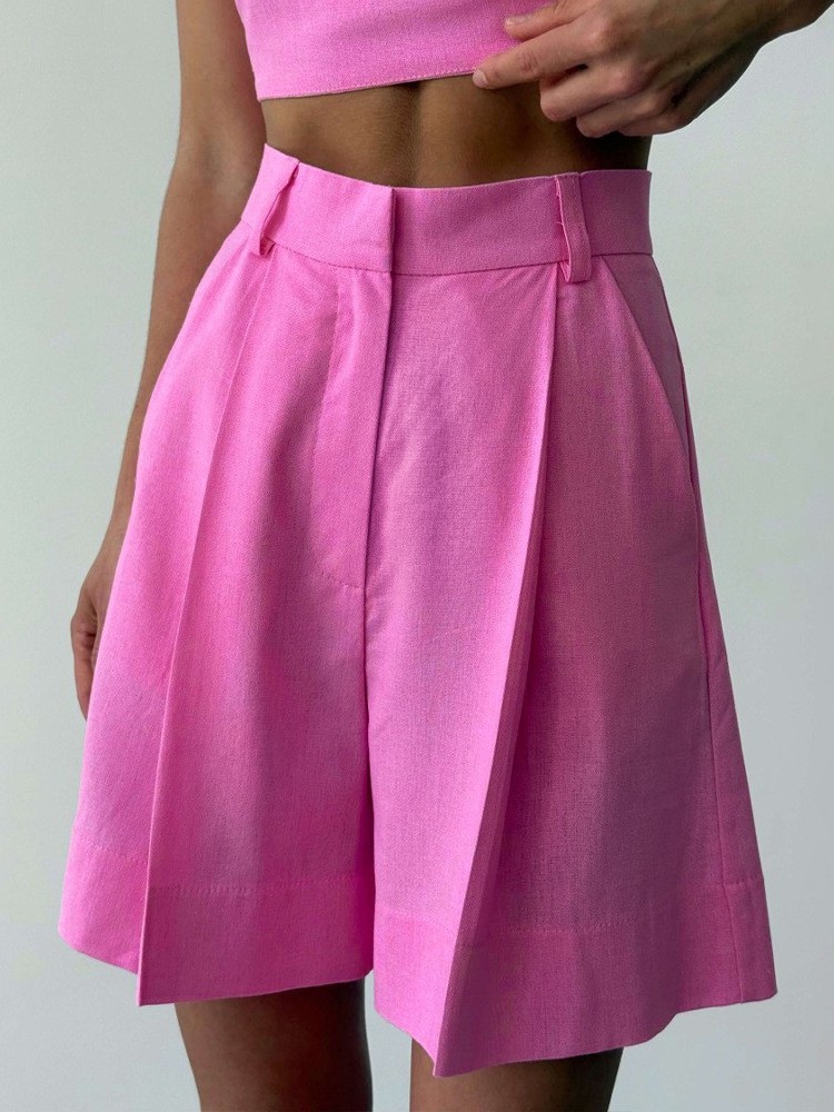Casual Linen Wide Leg Shorts L - Linen Pant Wide 评论和价格