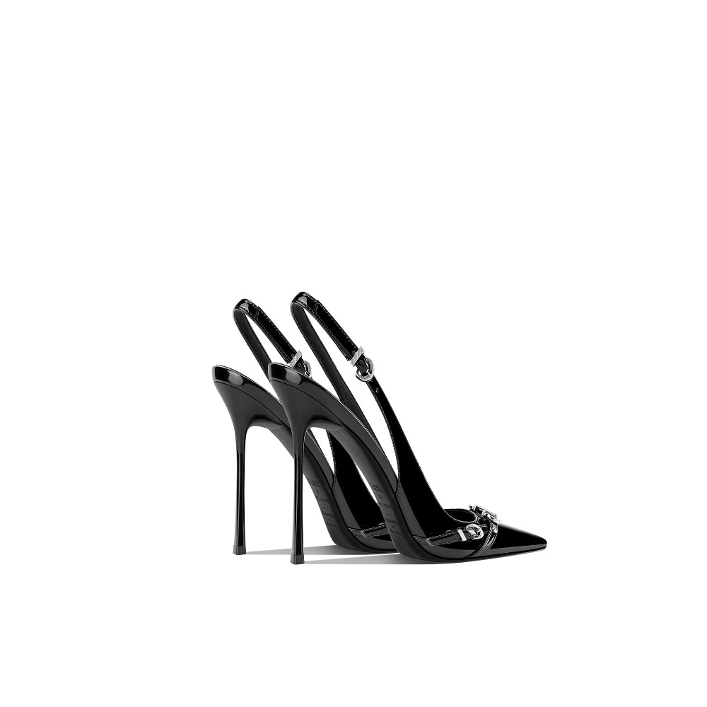 Fashionable Black Pointed Toe  - Sandal Strappy Heeled 评论和价格