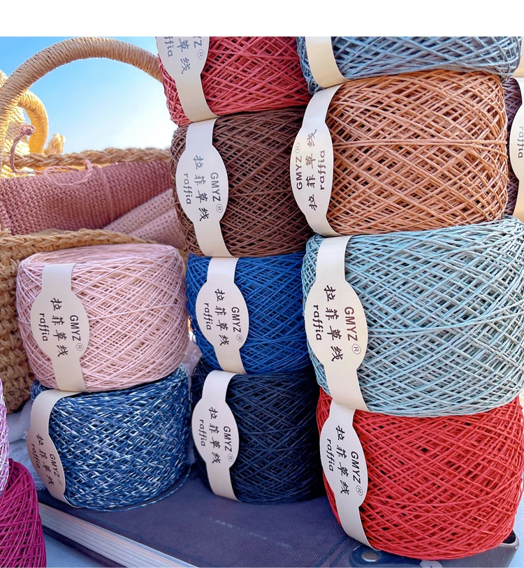 220M/Roll Washable Japanese Pl - Crochet Bag Raffia 评论和价格